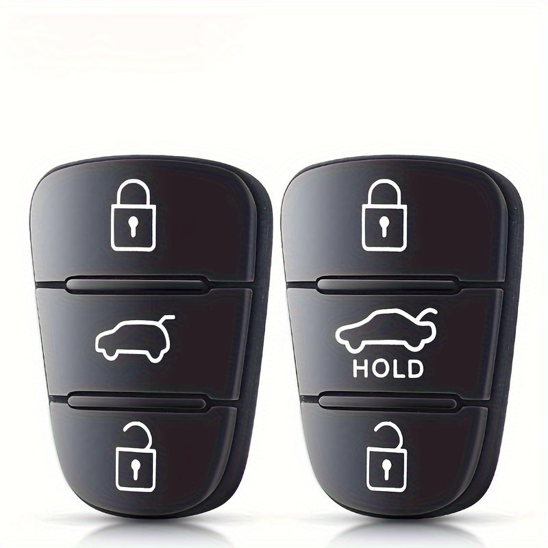 Car Remote Key Shell Silicone Replacement 3 Button Rubber Pad for All Models
