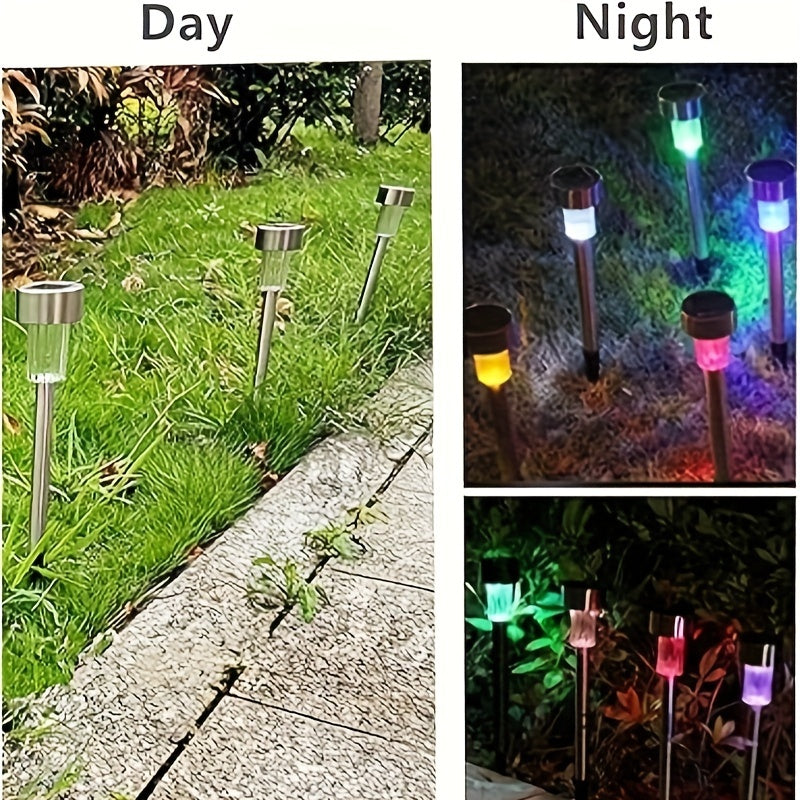 10 Pack Solar LED Landscape Lights Dusk-to-Dawn Waterproof Outdoor Pathway Garden Driveway