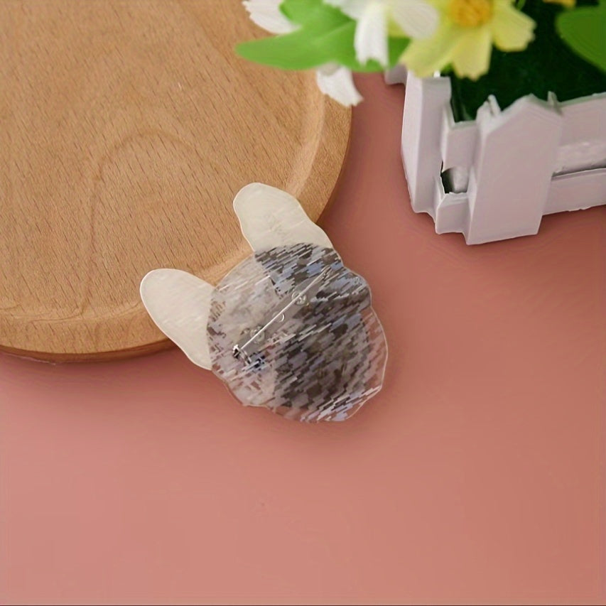 Akril it broshli pin, tilini chiqarib turgan chaqaloq dizayni bilan, vintage uslubdagi hayvonlar lapel pin, kiyimlar, sumkalar va aksessuarlar uchun