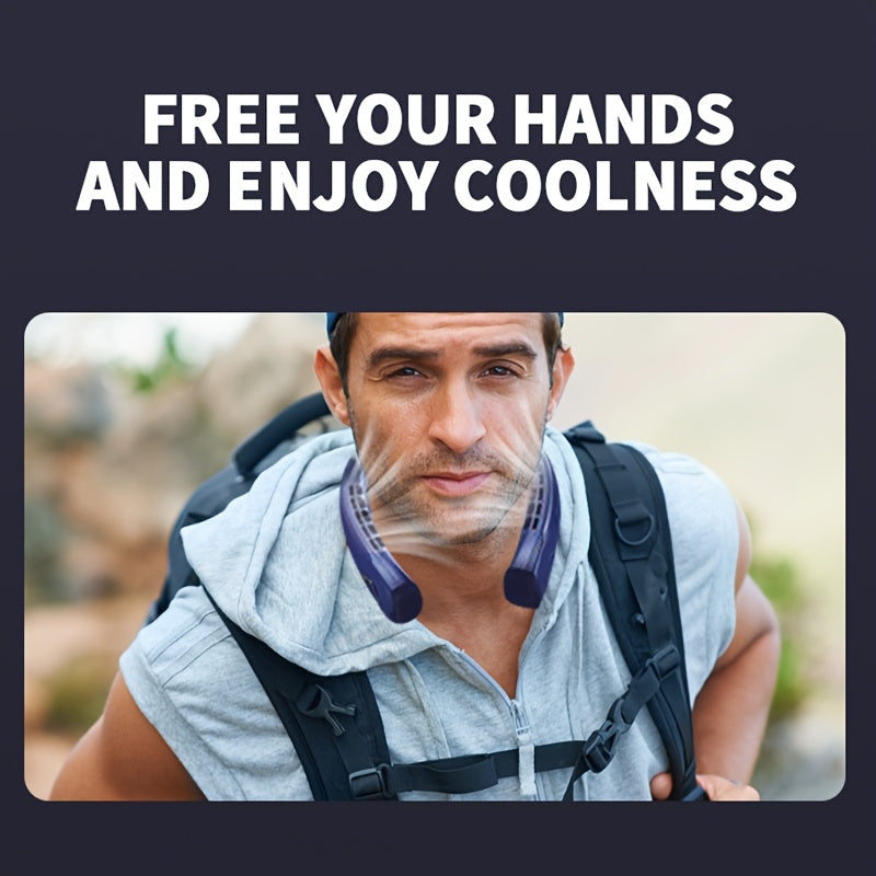 Bladeless Portable Neck Fan 360° Rotatable Airflow USB Rechargeable