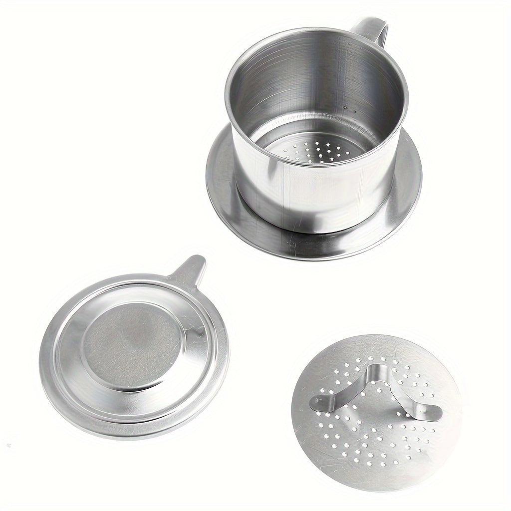 Stainless Steel Vietnamese Style Coffee Drip Filter Maker for Home Office Travel