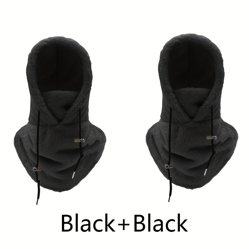 Set of 2 Windproof Fleece Ski Masks and Neck Warmers for Winter Outdoor Activities