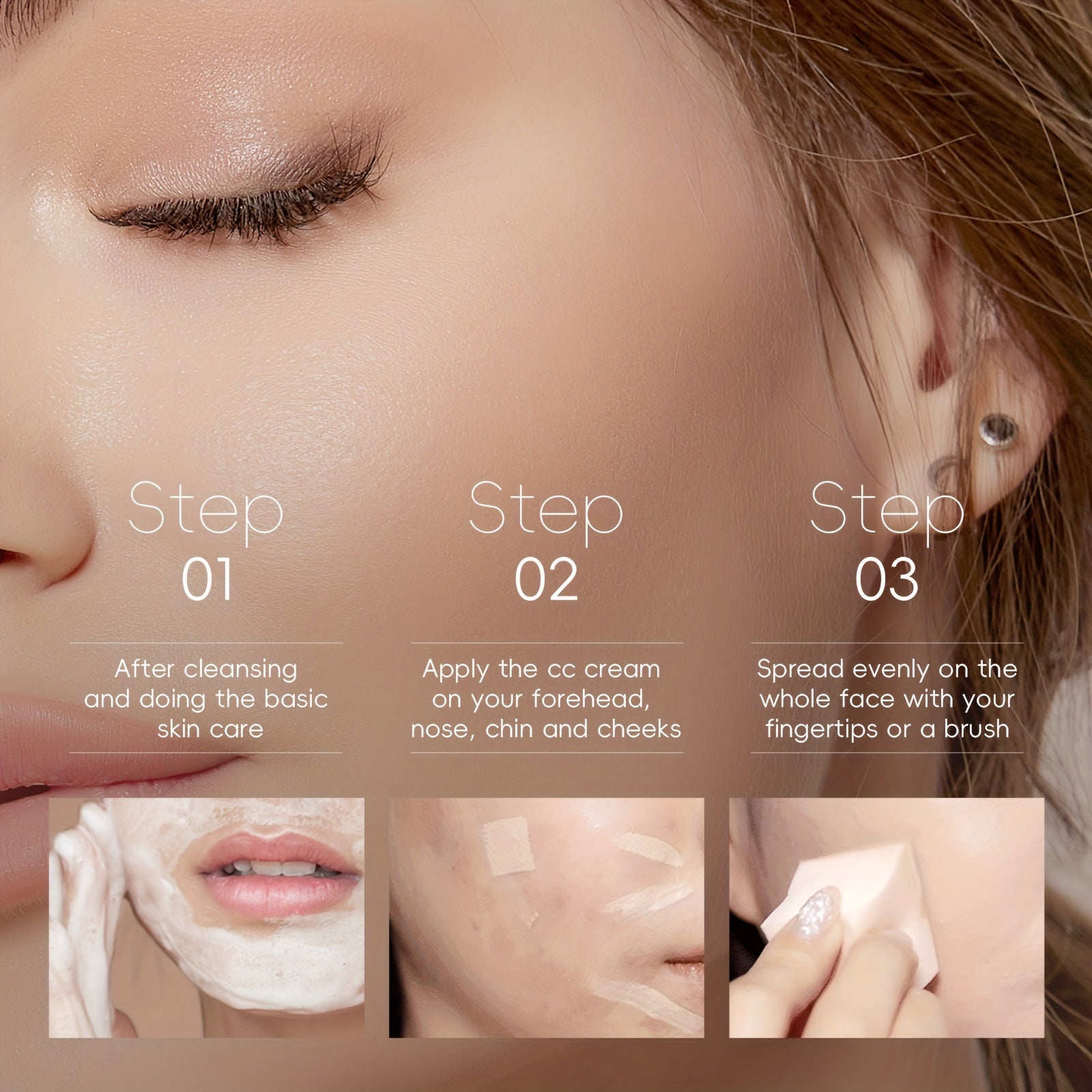 Women Full Coverage Matte Liquid Foundation Oil-Free Cover Blemishes Dark Spots