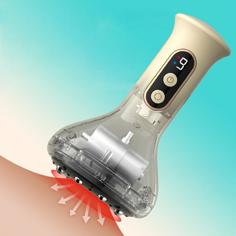 Portable Cupping Massage Device with Adjustable Intensity Heat Compression 9 Levels