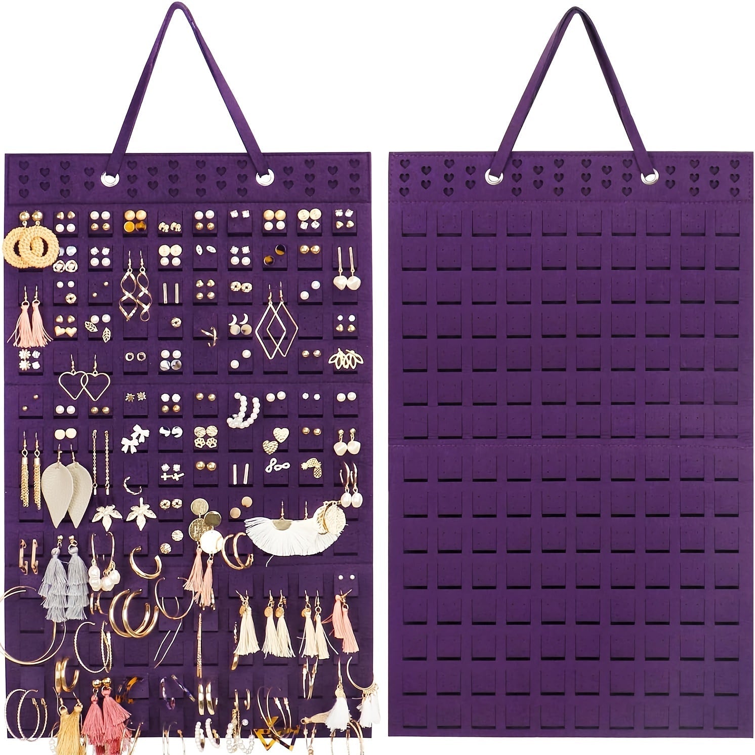 Стойка для хранения и展示 ювелирных изделий с сетками, органайзер для серег, фетровый держатель для ювелирных изделий, экономящий пространство органайзер для спальни, стола, комода, дома, общежития