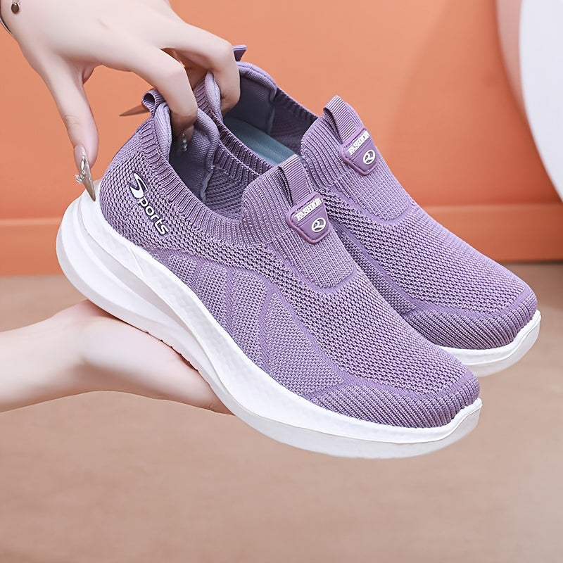 Women's Knit Slip-On Sneakers Lightweight Breathable All-Season