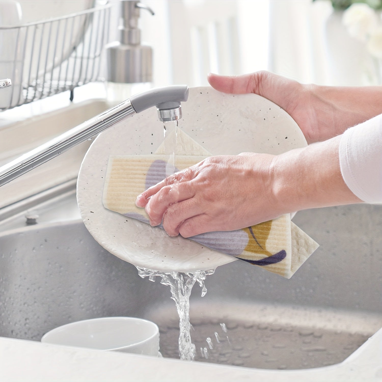 Swedish Dishcloth Set of 6 Reusable Kitchen Cleaning Cloths Decorative Hand Towels