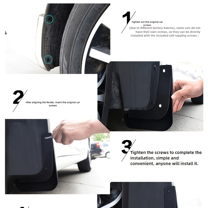 Off-Road oldi va orqa g'ildiraklar uchun 4-chiqishli avtomobil loyqa qoplamalari