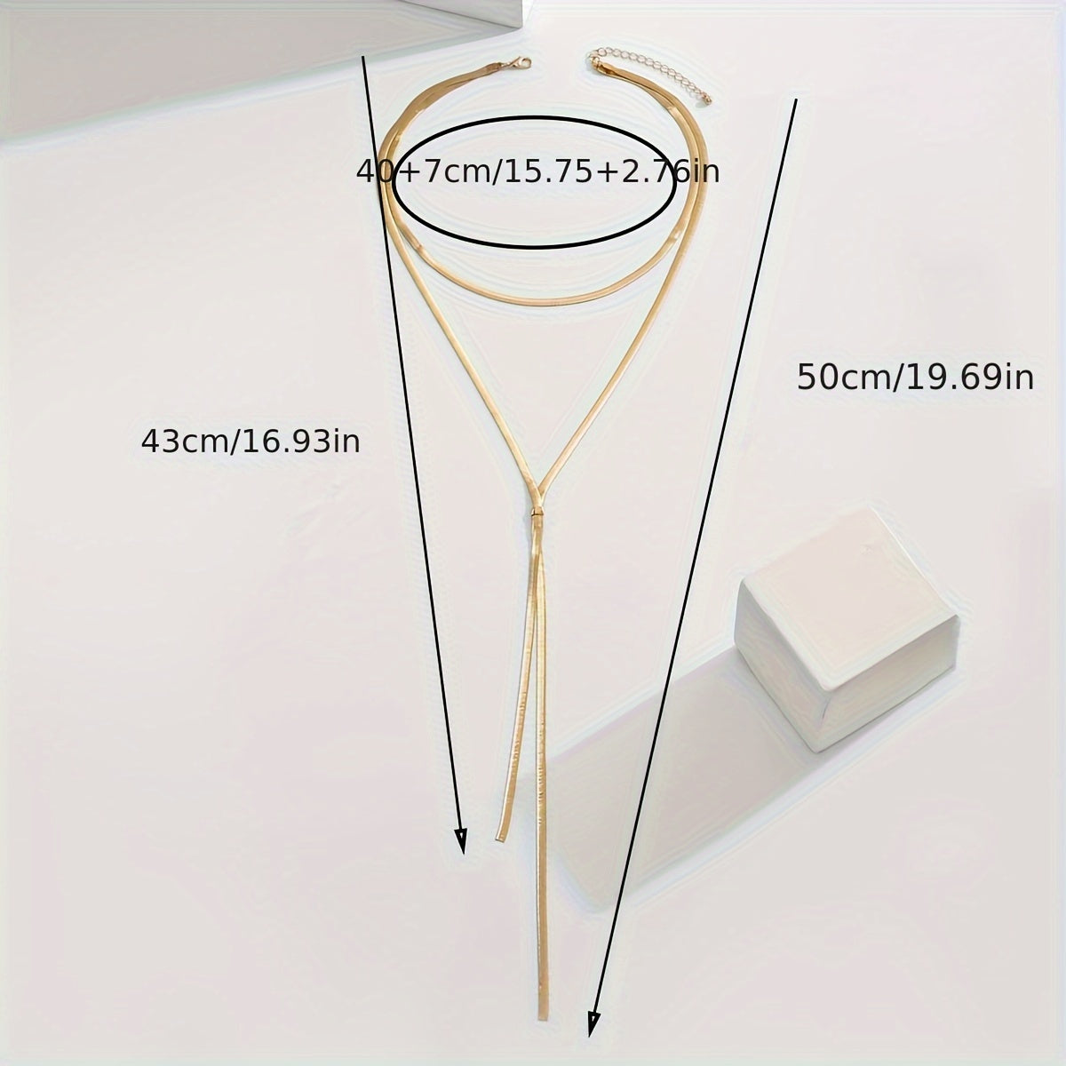 Long Snake Chain Necklace for Women Y-Shape Iron Without Plating Versatile Daily Party Wear