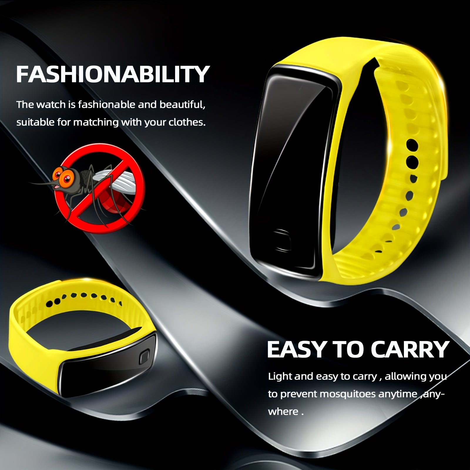 Mosquito Repellent Wristband Silicone Insect Protection Band for Men Women Outdoor