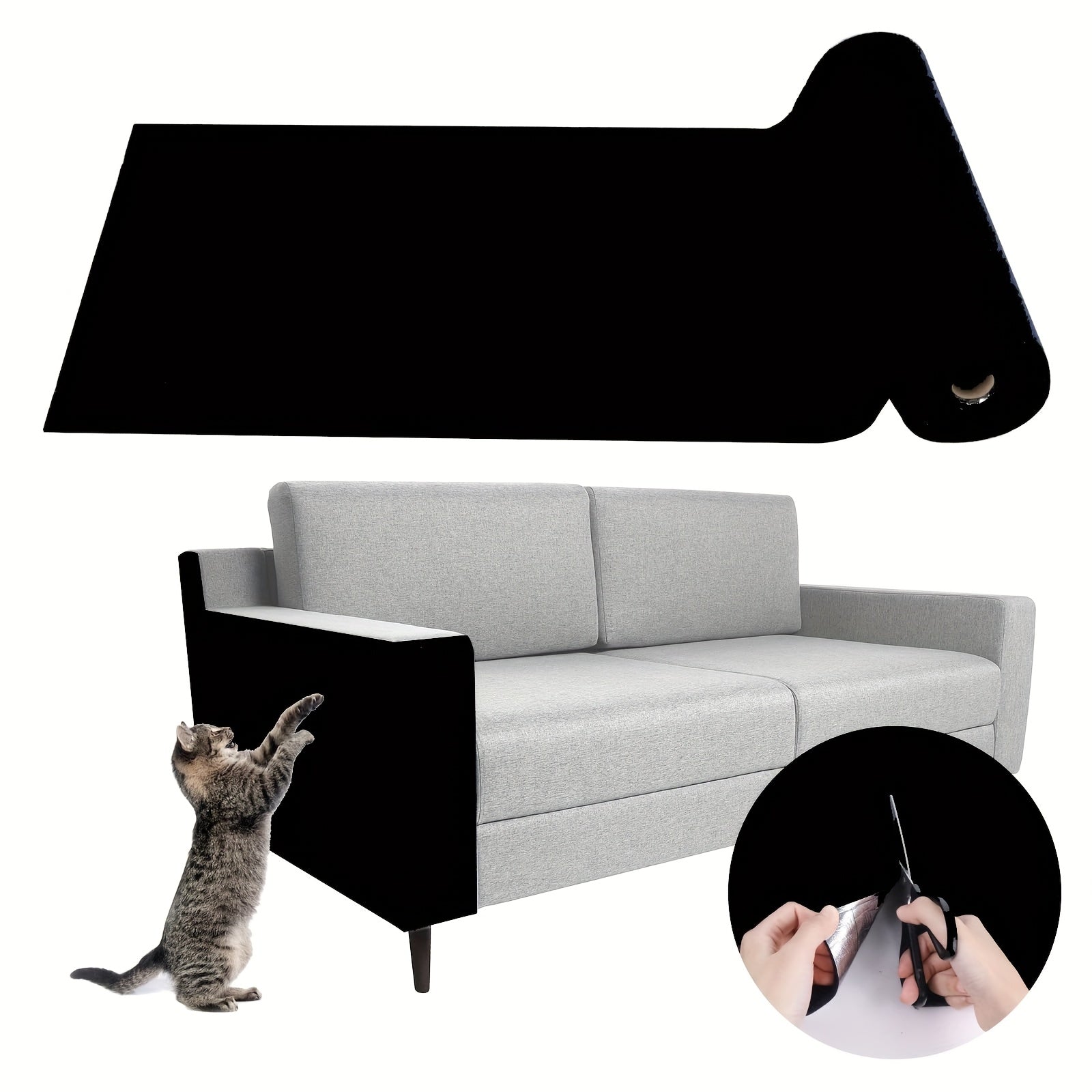Self-Adhesive Cat Climbing and Scratching Mat with Scratching Board and Tree Stand