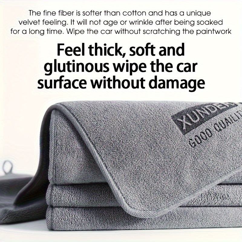 Микрофибровое автомобильное полотенце двухстороннее, впитывающее воду, износостойкая моющая ткань
