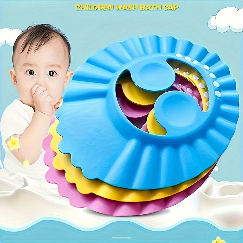 Gorro de ducha para bebé ajustable e impermeable, reutilizable, protección para el cabello de poliuretano PU