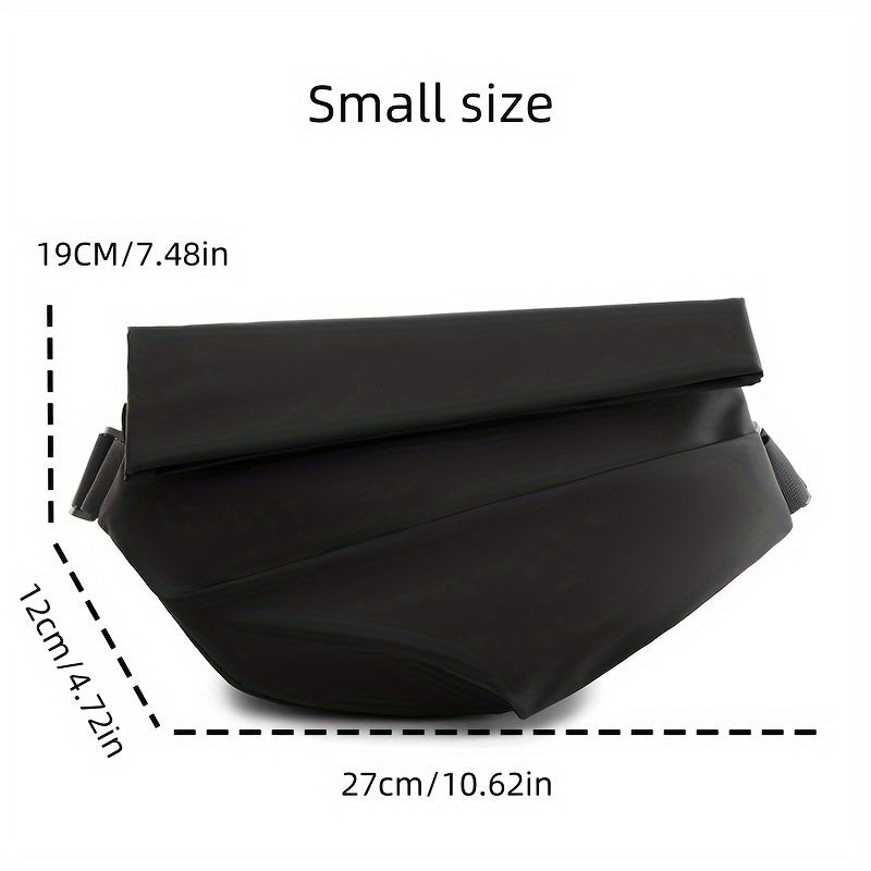 Men's Water-Resistant Oxford Chest Bag with Magnetic Closure and Ruched Detail for Daily Commutes