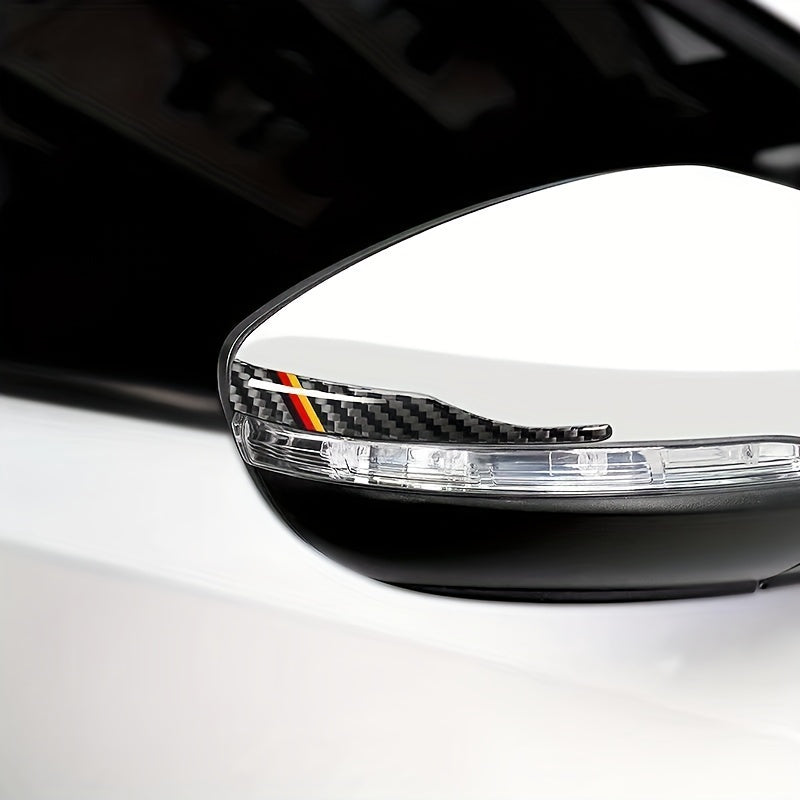 2Pcs Carbon Fiber Rearview Mirror Protection Stickers Anti-Collision Scratch Decals