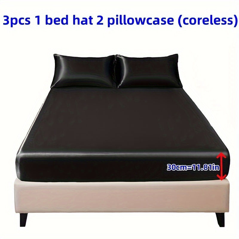 100% Polyester Satin to'plami, bitta varaq va ikkita yostiq qopqog'idan iborat (yadro yo'q). Teriga do'st, yumshoq va ipakdek matodan tayyorlangan, talabalar yotoqxonalari yoki kundalik uy to'shagi uchun mukammal. Yil davomida matrasni himoya qiladi va