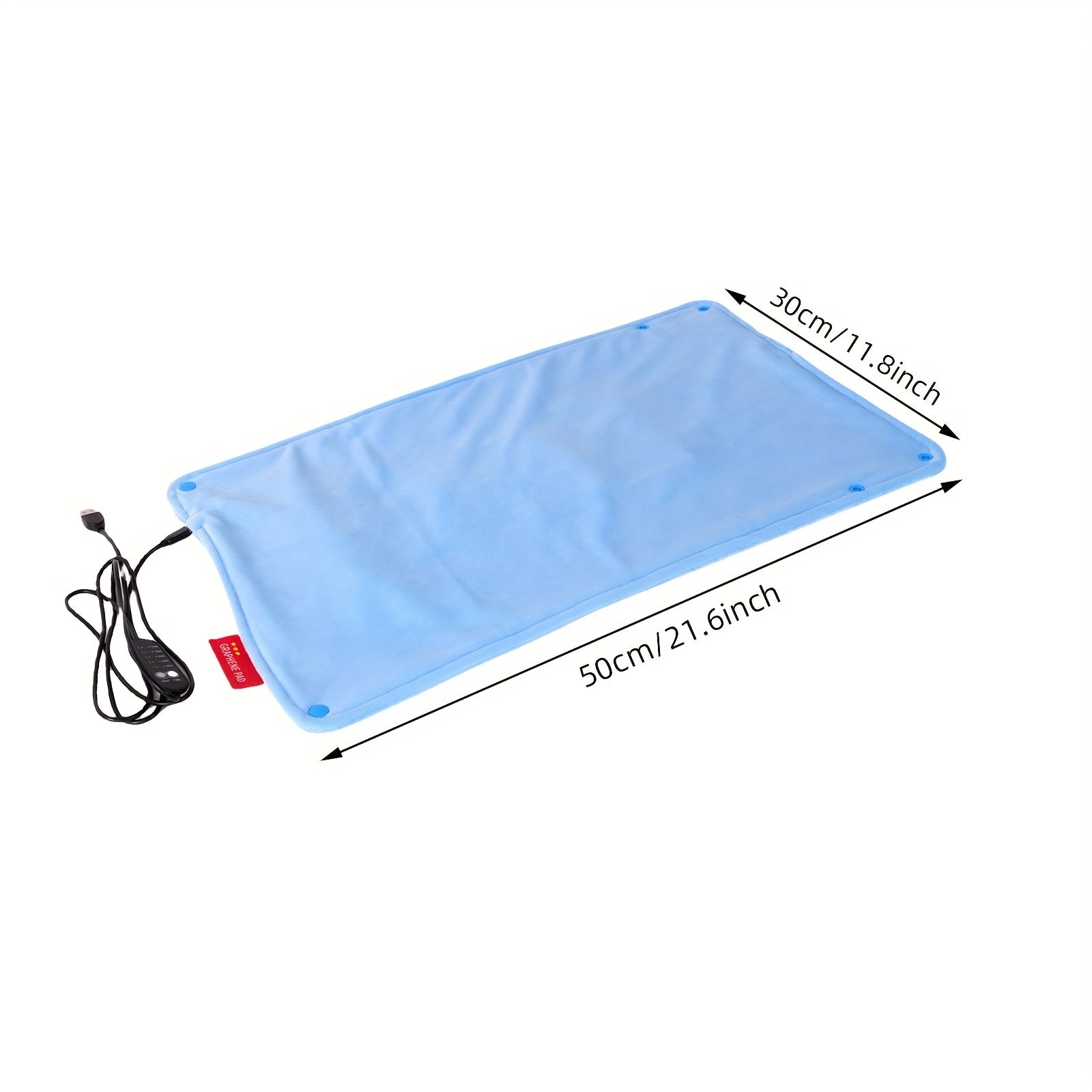 Portable Graphene USB Heating Pad with Adjustable Temp, Timer, Washable