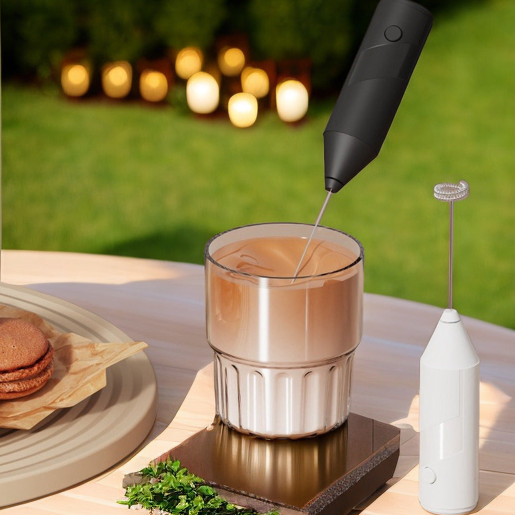 Ручной взбиватель для молока для кофе латте капучино, работающий на батарейках, компактный кухонный гаджет