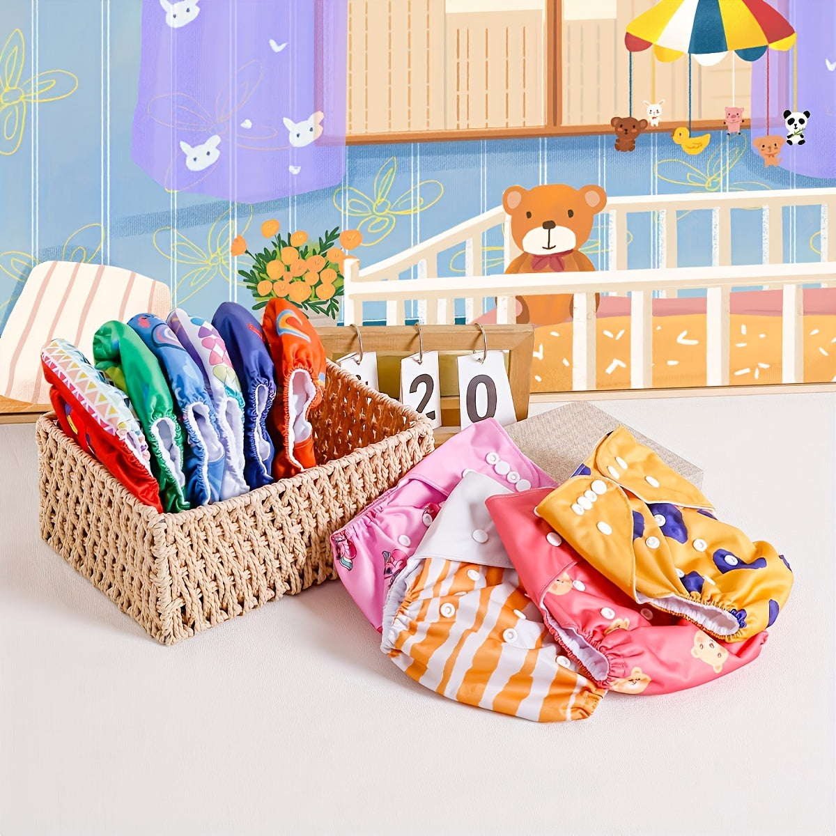 Bolalar uchun o‘quv shartlari uchun hojatxona kiyimlari, suv o'tkazmaydigan, oqib ketmas, nafas oladigan polyester, 0-3 yosh