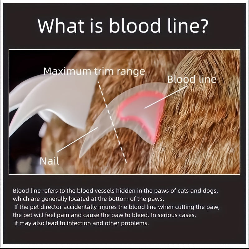 Машинка для подпиливания когтей у домашних животных с LED-подсветкой для кошек и собак