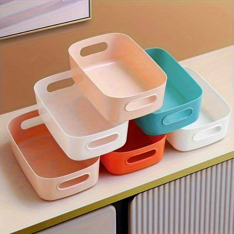 2-упаковка пластиковых контейнеров для хранения для организации в доме и офисе, подходит для различных предметов, таких как косметика, нижнее белье, носки и многое другое.