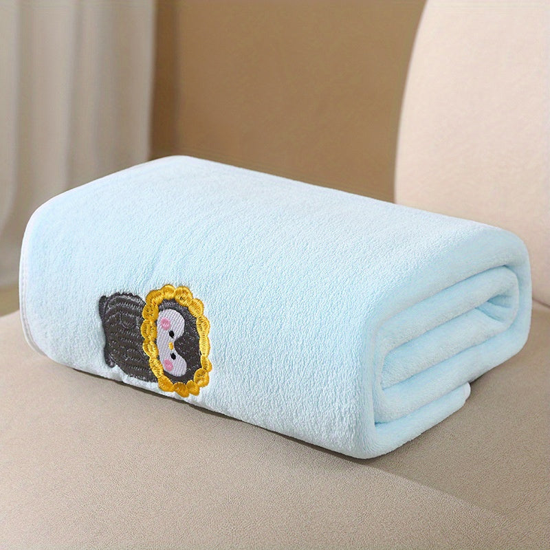 Baby Bath Towel and Blanket Coral Fleece Fast-Drying Absorbent Infant Towels