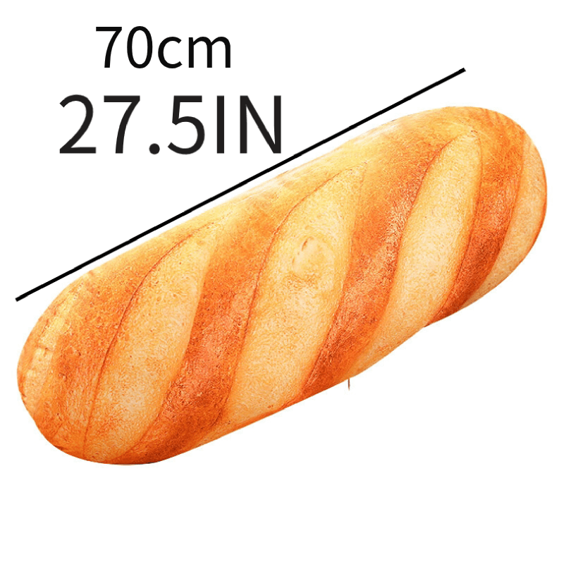 3D Simulation Bread Plush Toy for Kids Food-Shaped Hilarious Pillow Washable Polyester Gift