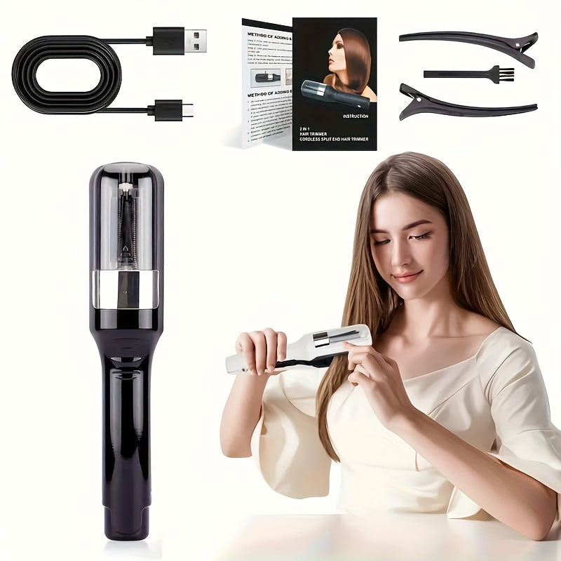 Electric Hair Trimmer Cordless USB Rechargeable Lithium Battery with Hair Clip