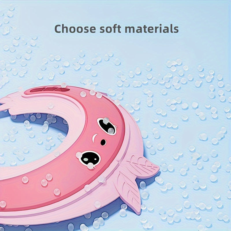 Детский водонепроницаемый шапочка для душа с регулируемыми TPE-накладками на уши для детей