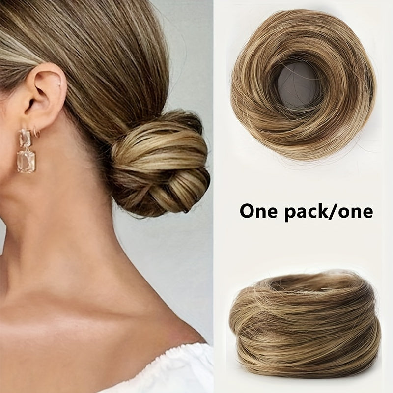Women's Synthetic Straight Hair Bun Hairpiece Natural Look All Ages