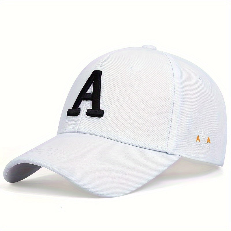 Men's Baseball Cap with A Letter Embroidery Lightweight Sun Protection Casual Outdoor Cap for Spring and Autumn Travel