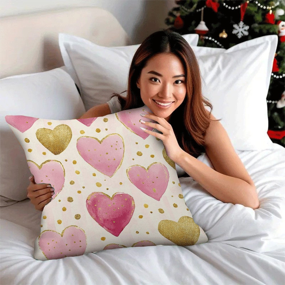 Set of 2 Flannel Pillowcases 45.72x45.72 cm Machine Washable Zipper Closure for All Seasons