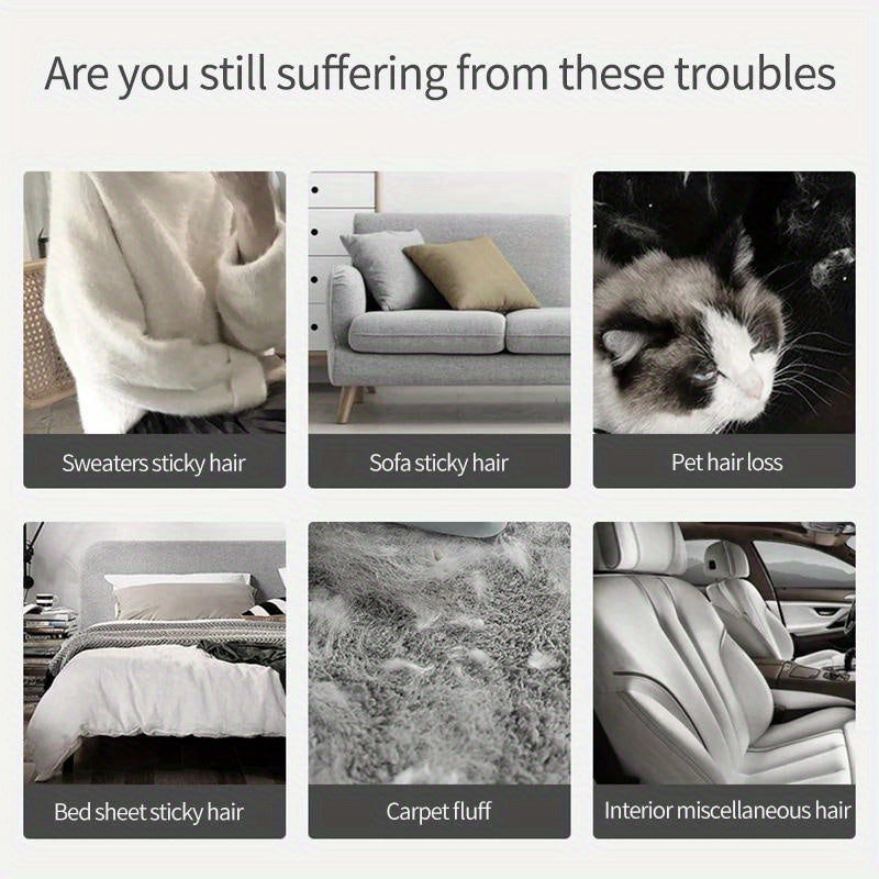 1 dona Ikki tomonlama Lint va Uy Hayvonlari Sochlarini Olib Tashlash Cho'tkasi - Kiyimlar, Mebel, To'shak va Gilamlar uchun Qo'l Elektrostatik Yopishqoq Cho'tka - Noqonuniy Plastik Tozalash Vositasi nozik Tarmoq Yuzi bilan