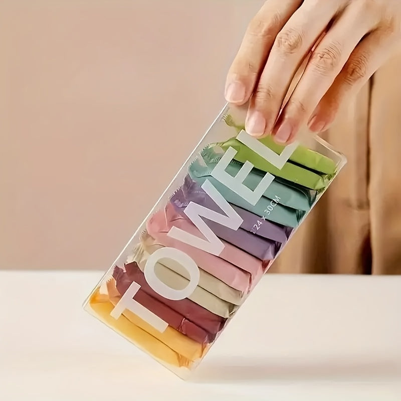 7/14 Pieces Portable Compressed Disposable Towels Thickened Facial Tissues for Travel and Home
