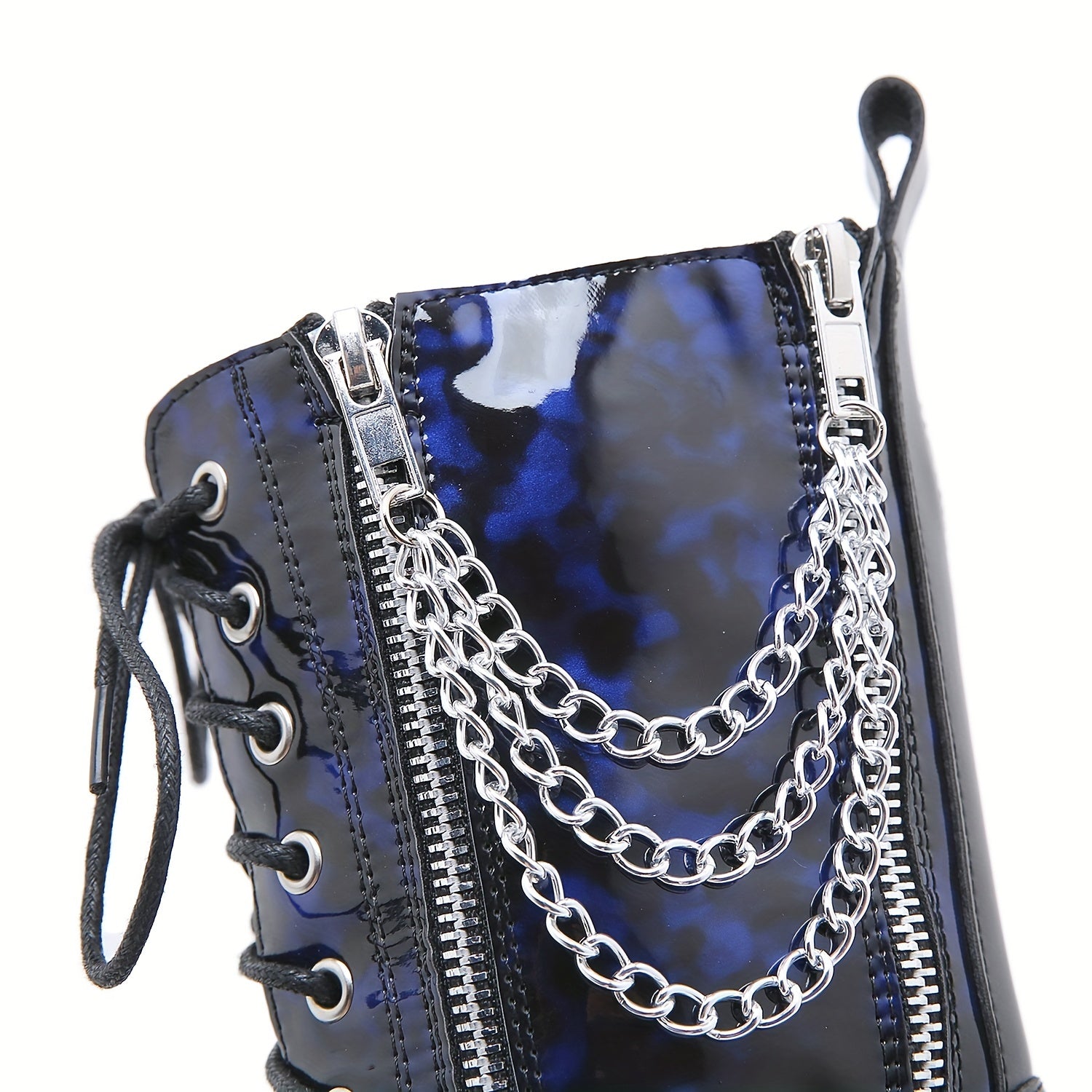 Женские ботинки на каблуке в стиле combat из кожи с молнией, Sugar Punk, осень, всесезонные