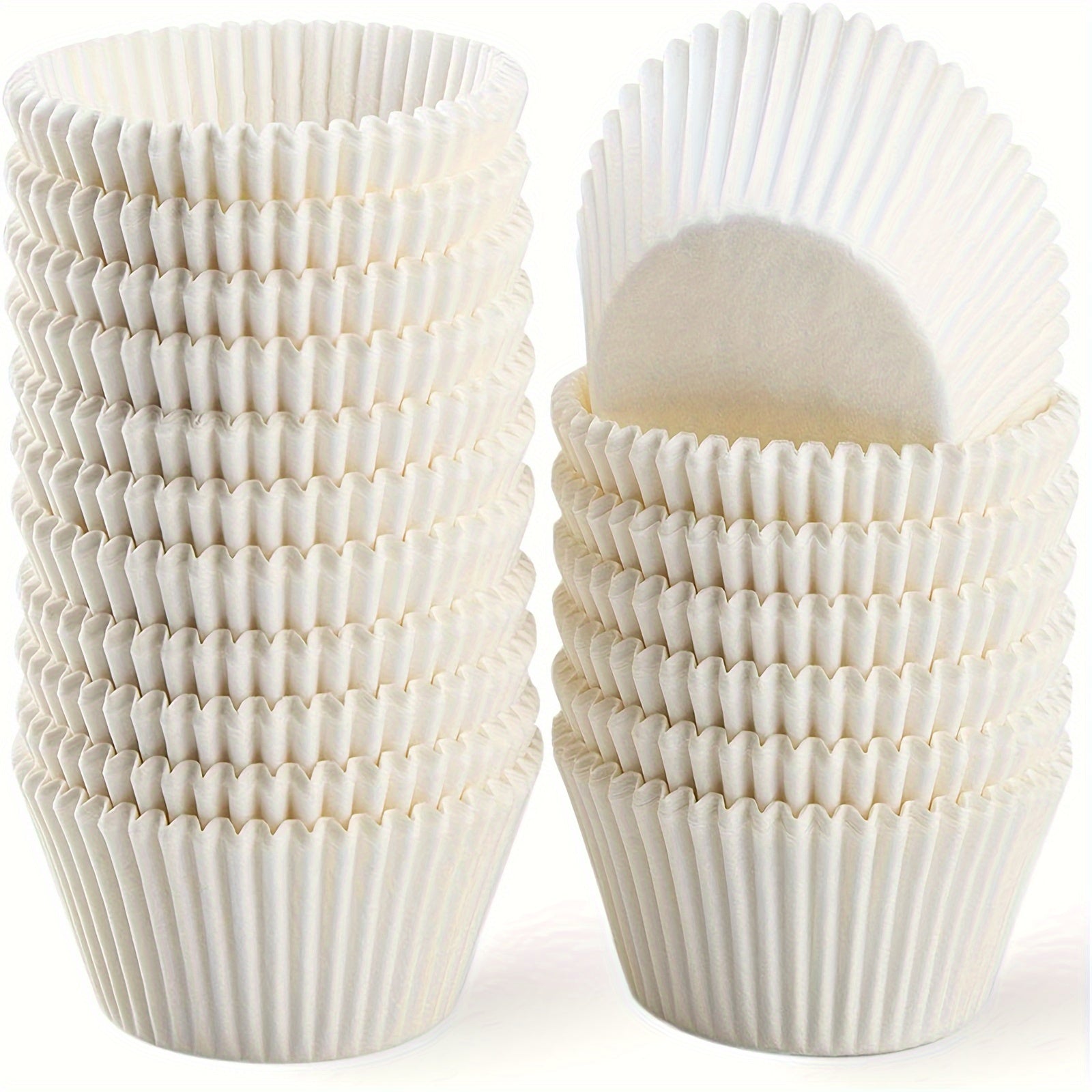 Pack of 200 White Cupcake Liners Disposable Paper Baking Cups 5x3cm