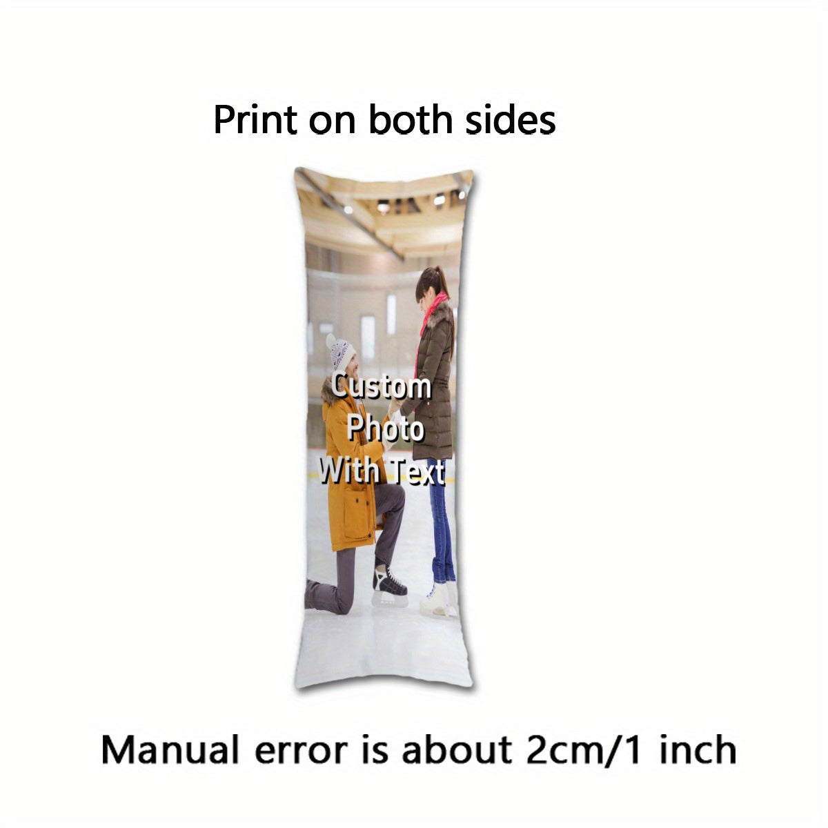 Shaxsiylashtirilgan ikki tomonlama suratli tananing yostiq qoplami, xotira uy bezak sovgʻasi uchun