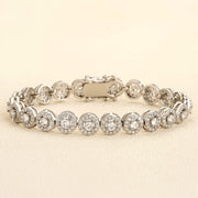 Women's Tennis Bracelet with Zirconia, Copper, Elegant Jewelry for Casual and Formal Wear