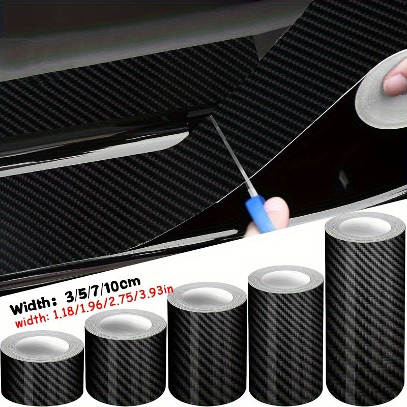 3D Carbon Fiber Vinyl Wrap for Car Protection Scratch Resistant Black