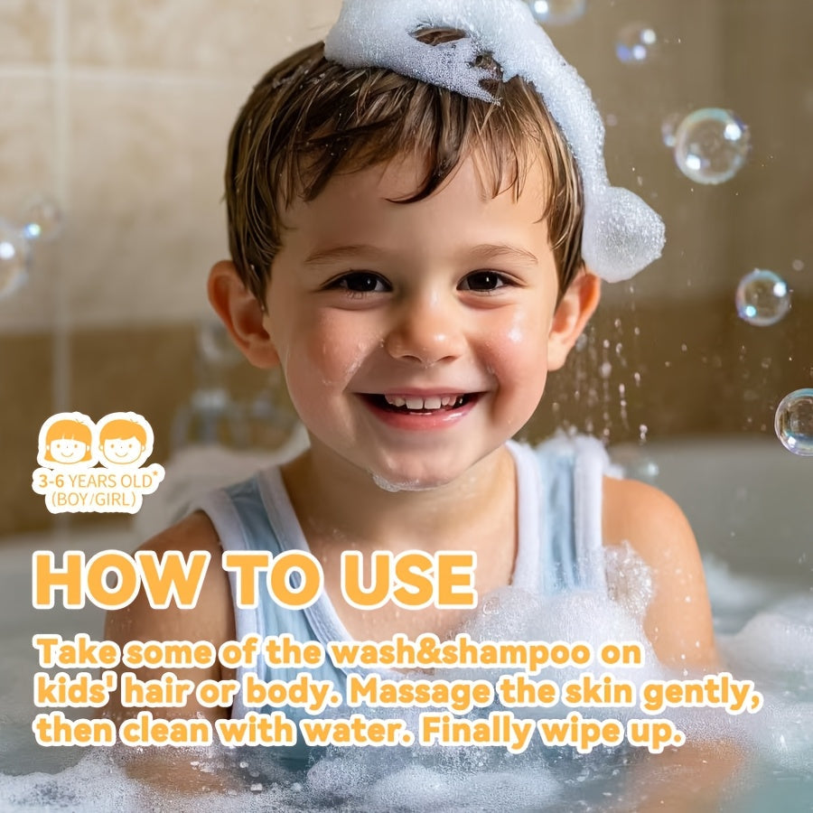 Kids Shampoo for Boys and Girls 3-6 2-in-1 Wash and Nourishing Hair and Skin
