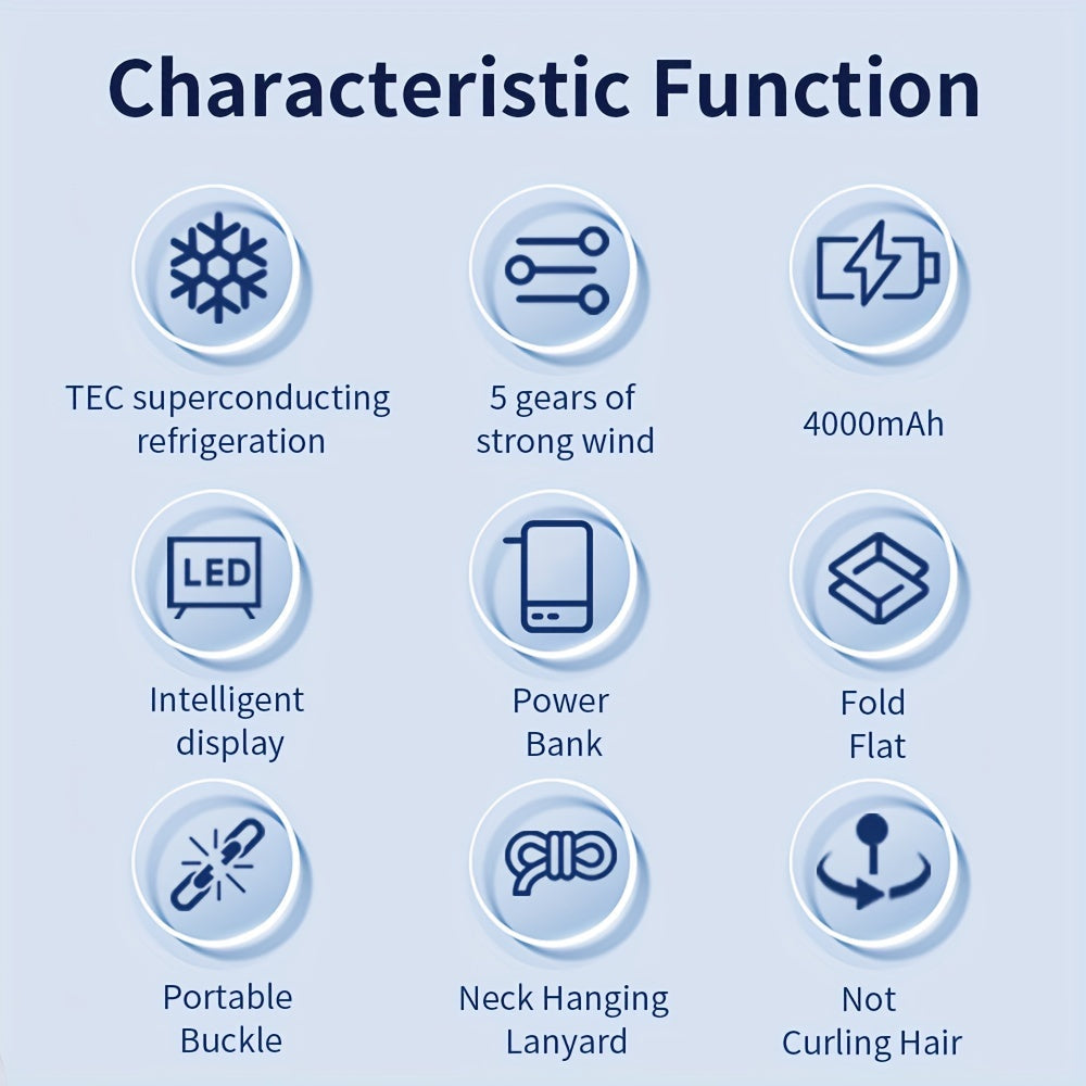 Rechargeable Portable USB Fan with High-Speed Cooling and Long-Lasting Battery