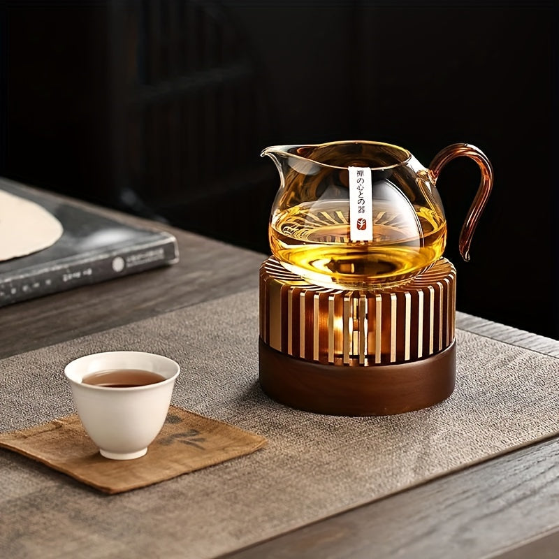Metal Tea Warmer Set with Thermal Base for Holidays No Electricity Needed