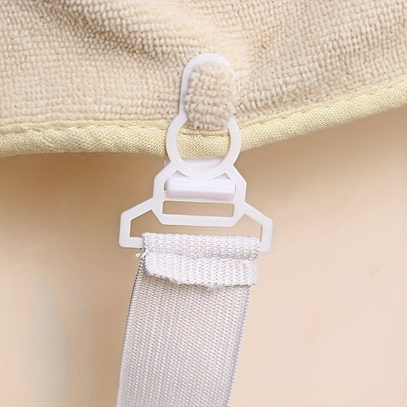 Set of 4 Adjustable Nylon Bed Sheet Straps with Non-Slip Buckles