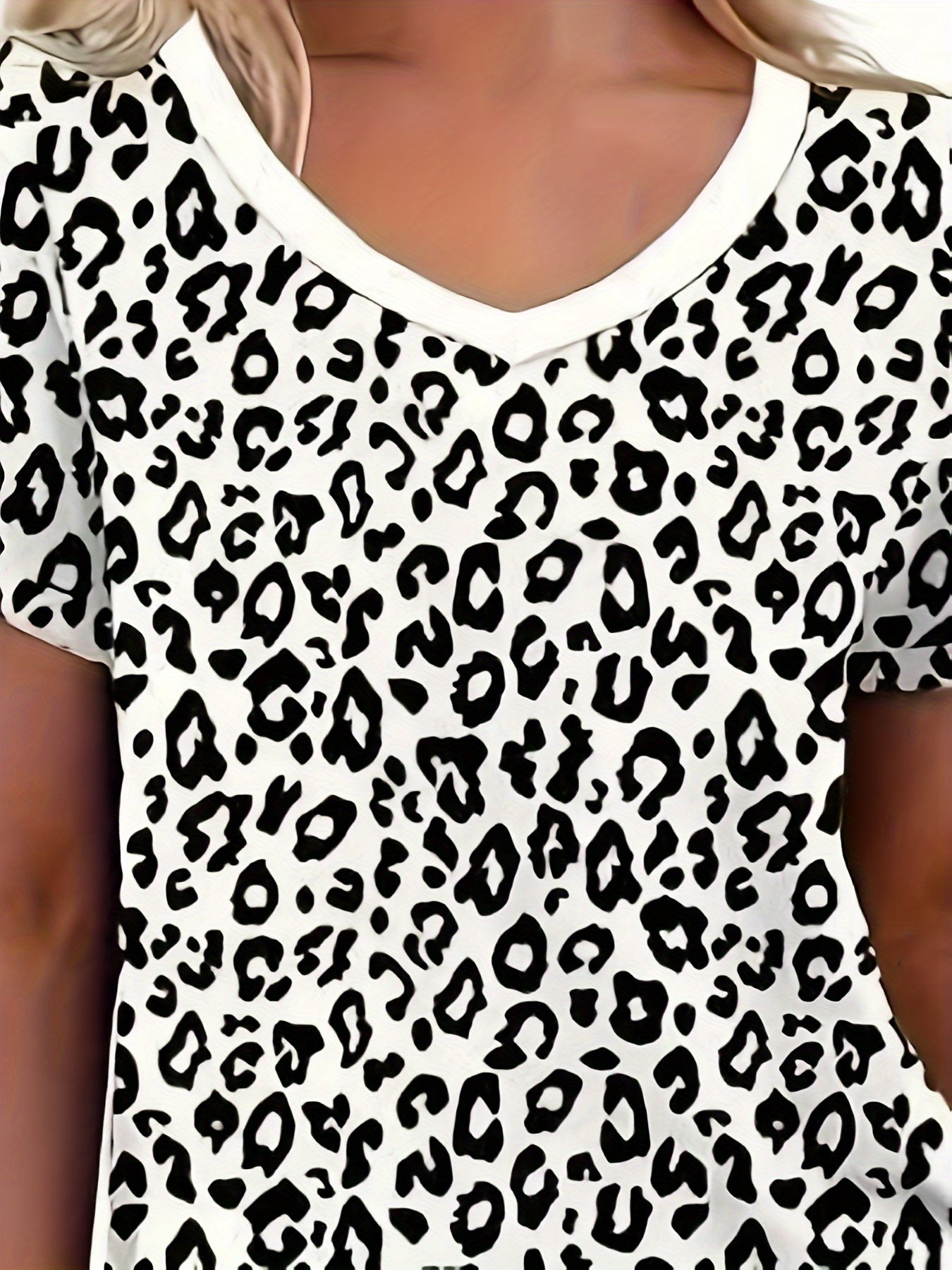 Women's Leopard Print Casual Pajama Set Large Size