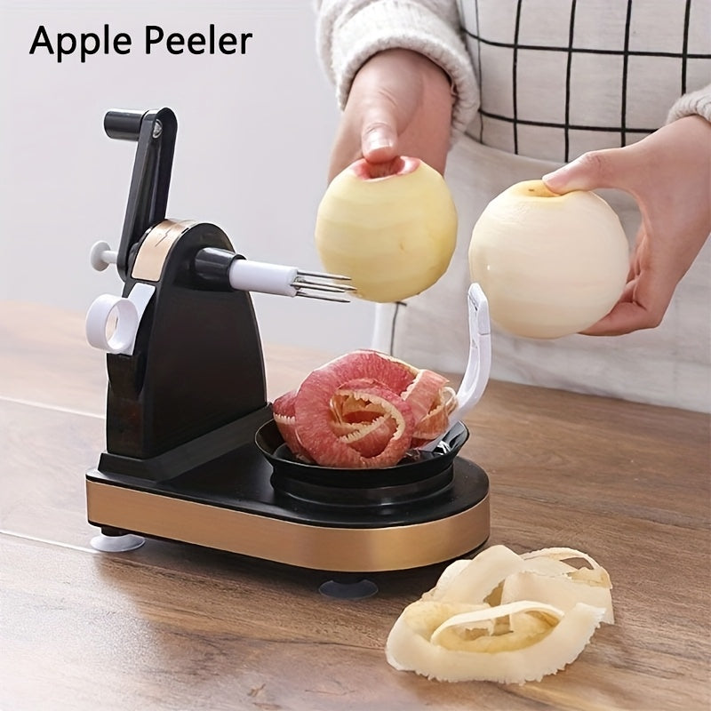 Avtomatik aylanish bilan zanglamas po'latdan yasalgan qo'lda meva tozalagich - Bardoshli ABS konstruktsiya, olma, uzum, kartoshka uchun tez o'rnatish - Batareyaga ehtiyoj yo'q