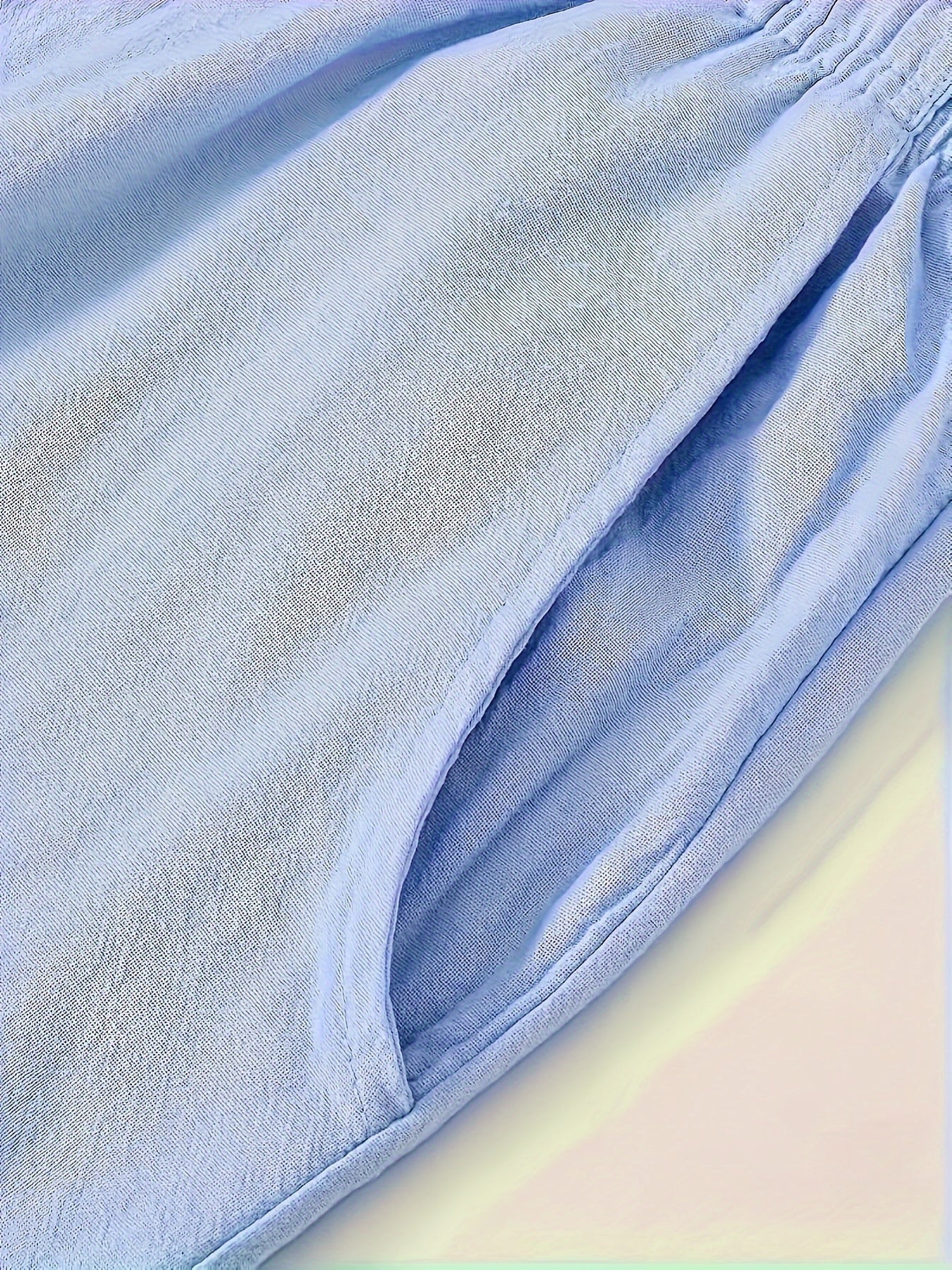 Plus Size Men's Cotton Pants Loose Fit Casual Spring Fall Breathable