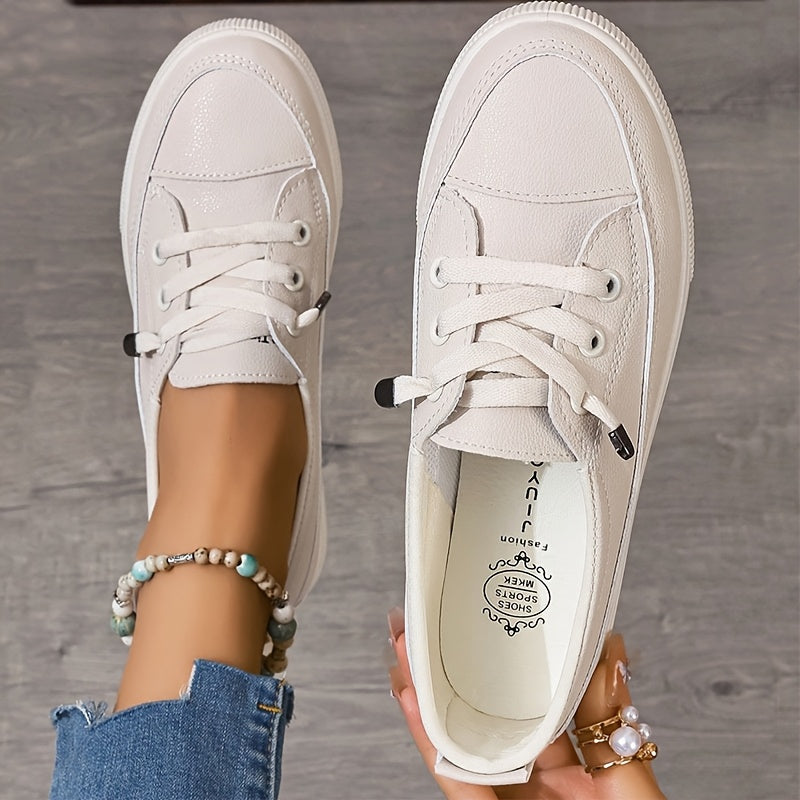 Women's Stylish Comfortable Casual Sneakers Lightweight Solid Color Outdoor Shoes
