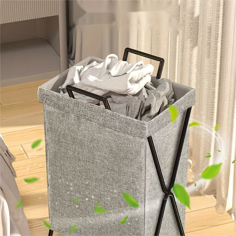 Rectangular Laundry Hamper with Handles Foldable Storage for Bathroom Bedroom Living Room