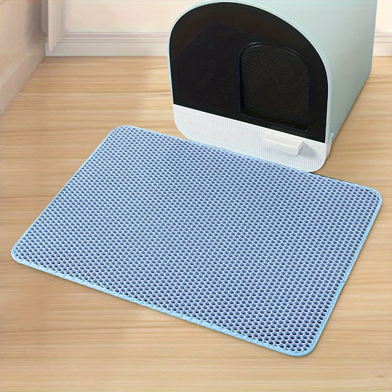 XL Double Layer EVA Cat Litter Mat Waterproof Washable Anti-Slip Odor Control Large Pet Mess Protector