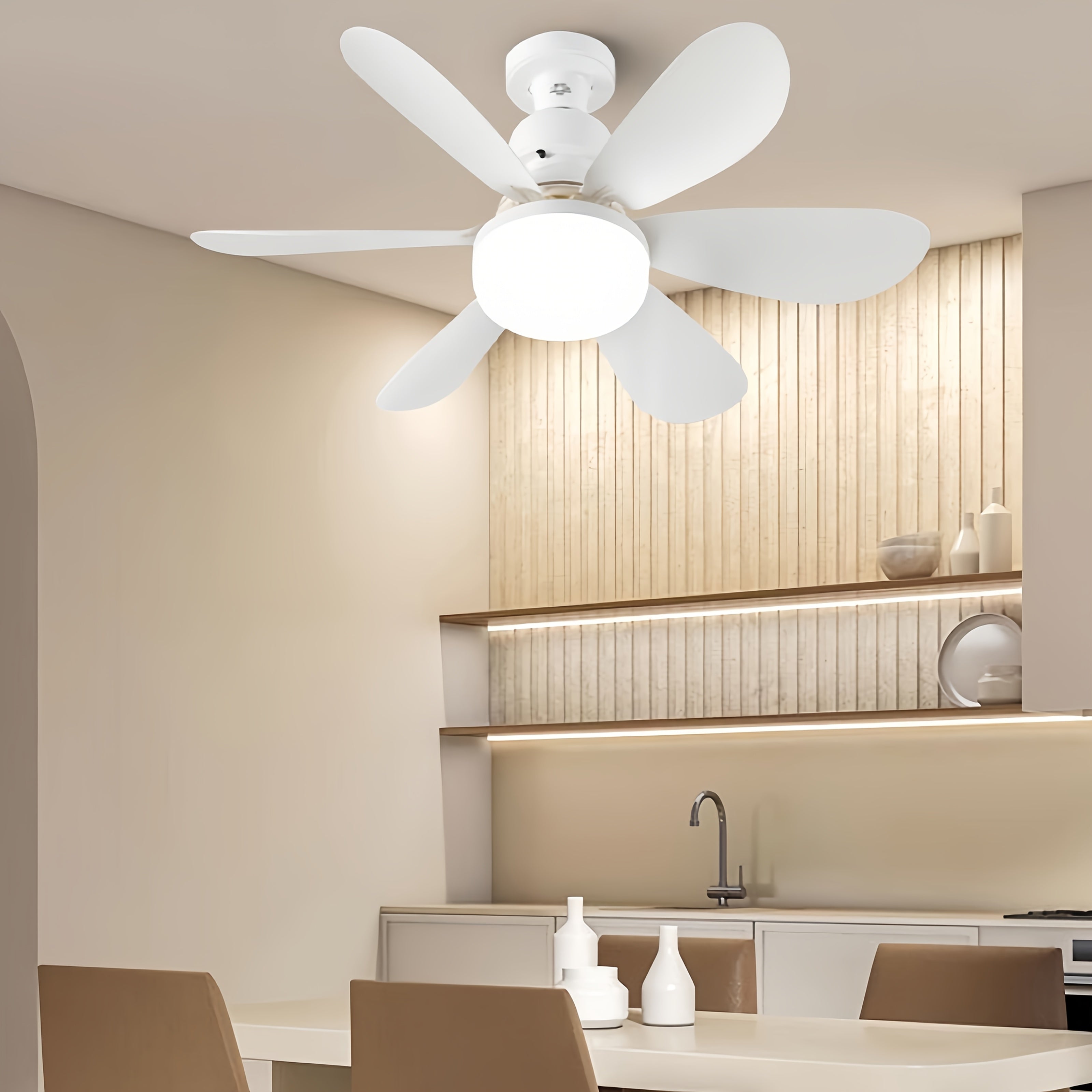 Ceiling Fan Light with Adjustable Lighting and Remote Control Easy Installation